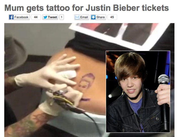 15 Crazy things that Justin Bieber fans have done for him - Picture 5