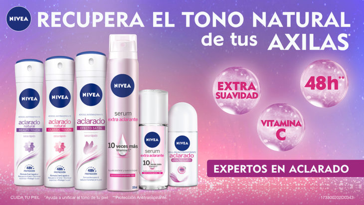 Desodorante NIVEA aclarado natural para el cuidado y blanqueamiento de axilas