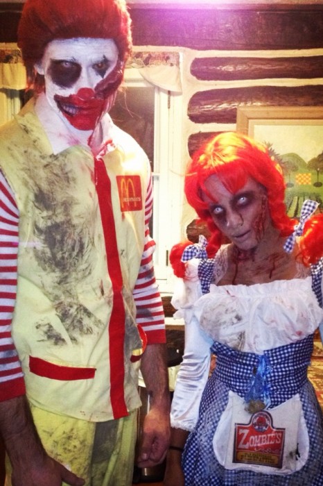 ronald mcdonalds y weddys disfraz pareja