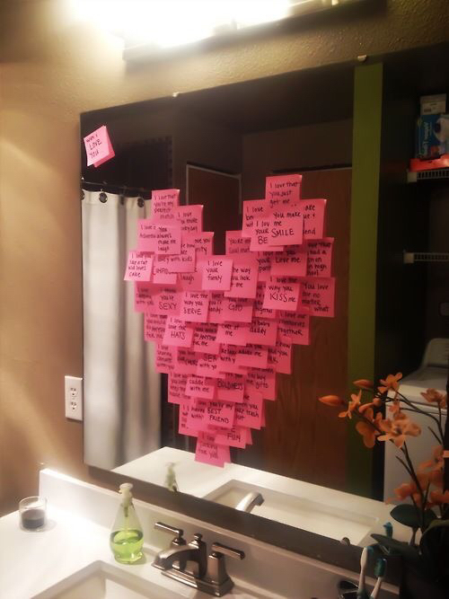 corazon de post it