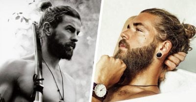 35 Hombres que demuestran que Barba + Colita de cabello = Sexi