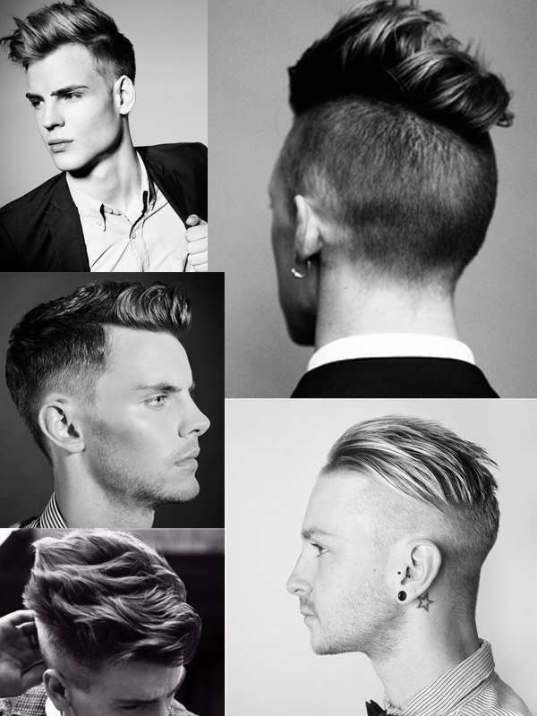 distintos hombres posando para mostrar su cabello 