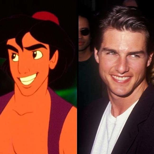 actor tom cruise es comparado con el personaje aladino 