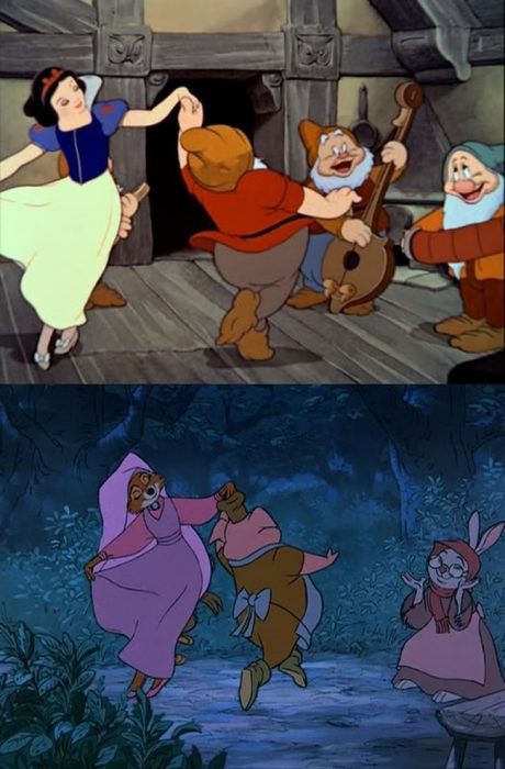 comparación entre blanca nieves y robin hood