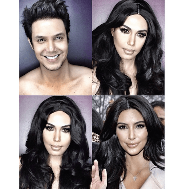 Paolo Ballesteros transformado en Kim Kardashian