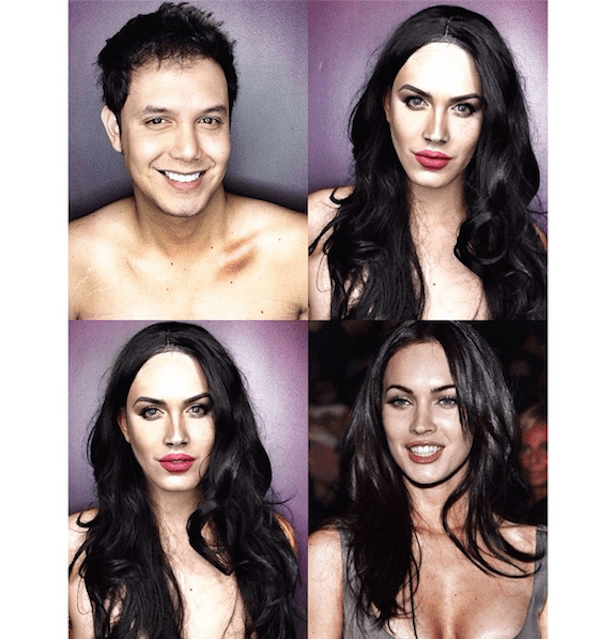 Paolo Ballesteros transformado en Megan Fox