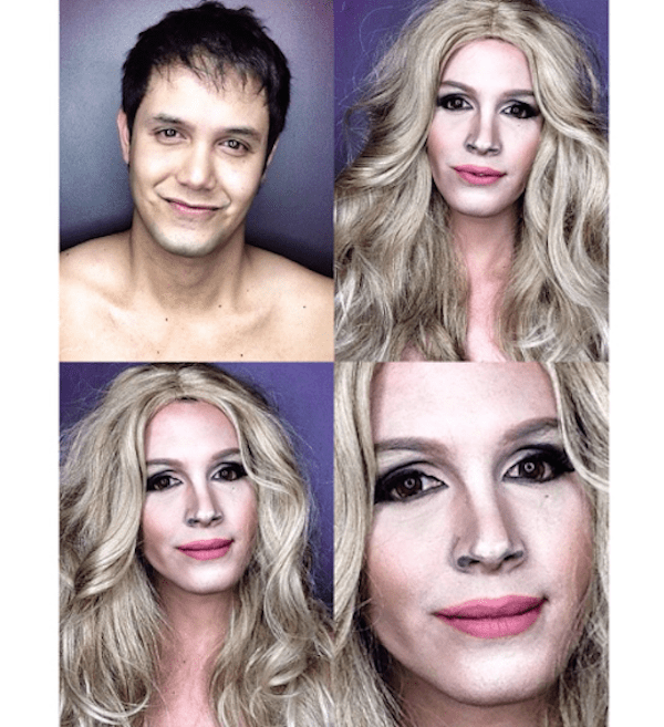 Paolo Ballesteros transformado en Julia Roberts