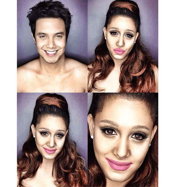 Paolo Ballesteros transformado en Ariana Grande