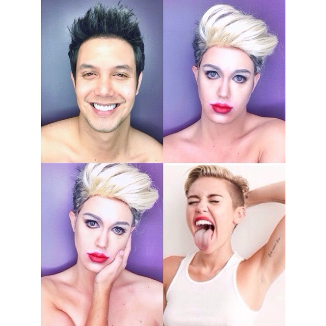 Paolo Ballesteros transformado en Miley Cyrus