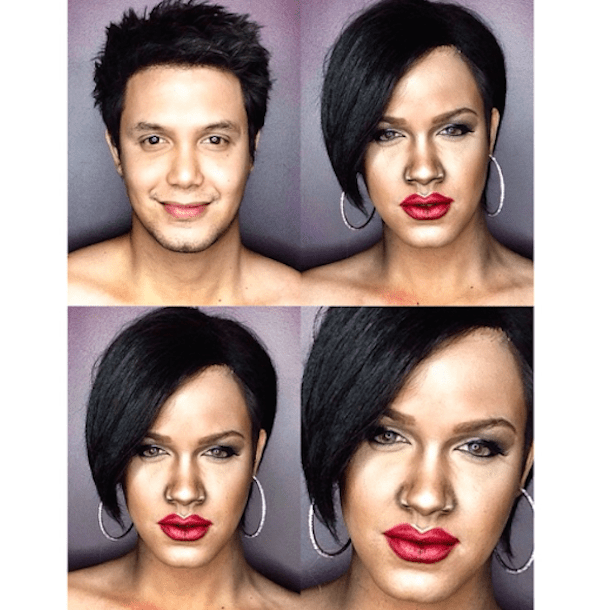 Paolo Ballesteros transformado en Rihanna