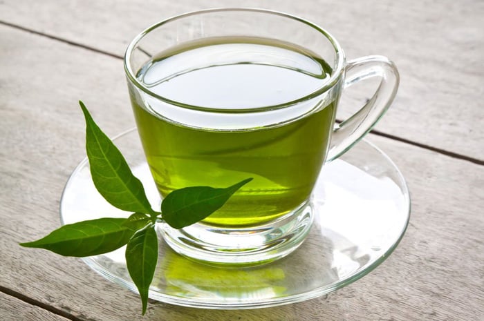 Taza de té verde 