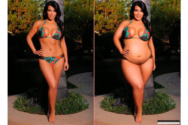 Kim kardashian delgada y gorda 