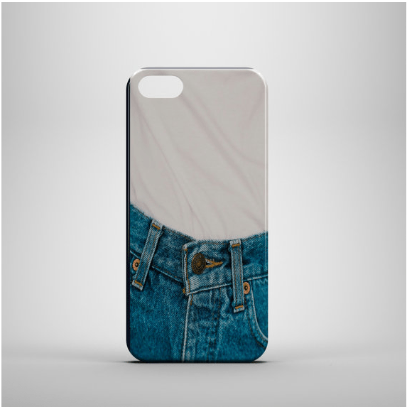 Funda para celular jeans azul