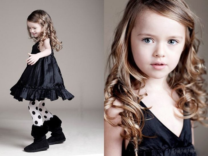 Kristina Pimenova , la niña mas hermosa del mundo de pequeña 