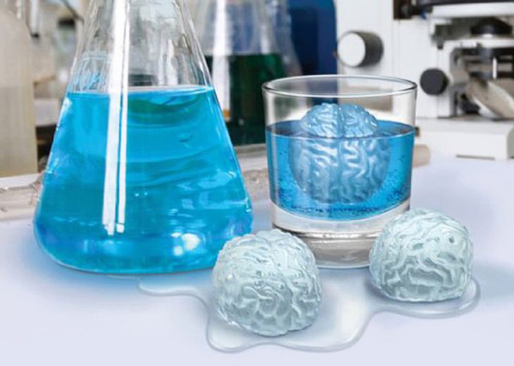 Cubos de hielo en forma de cerebro 