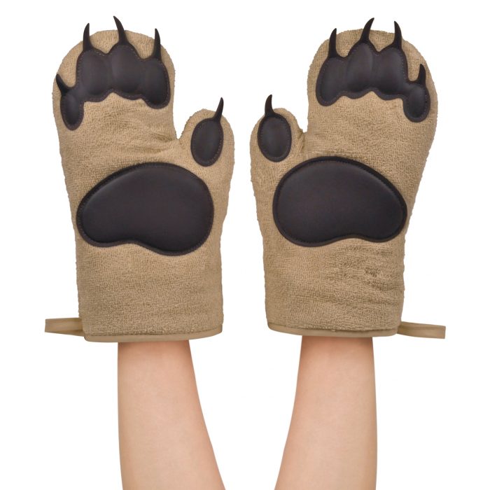 guantes para cocina en forma de garras de osos 