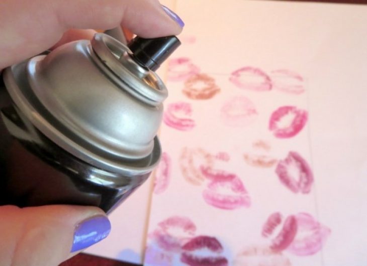 spray and lipstick