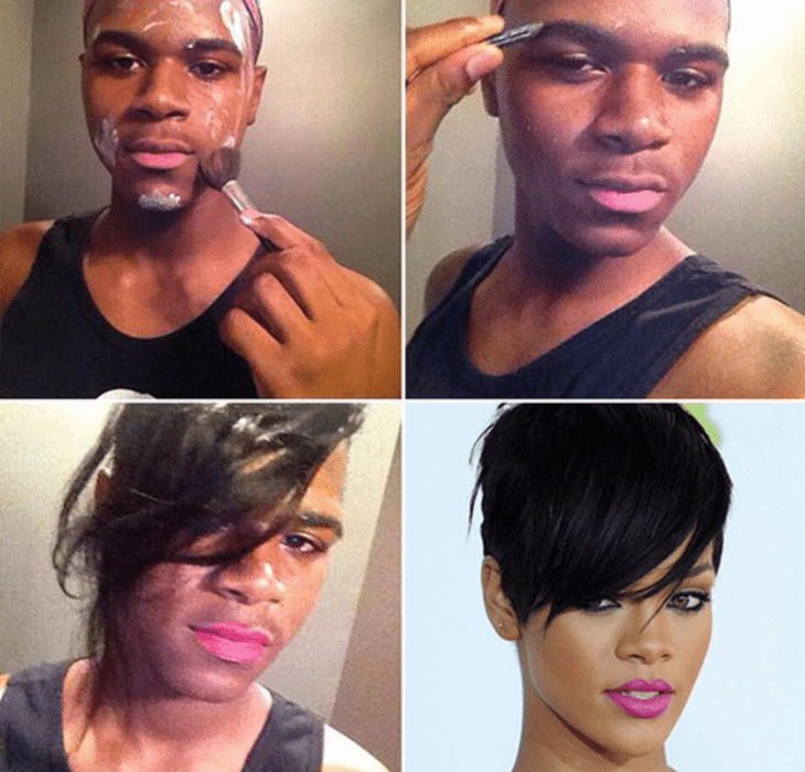 #makeuptransformation Rihanna 