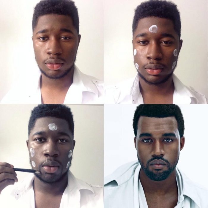 #makeuptransformation Kanye West 