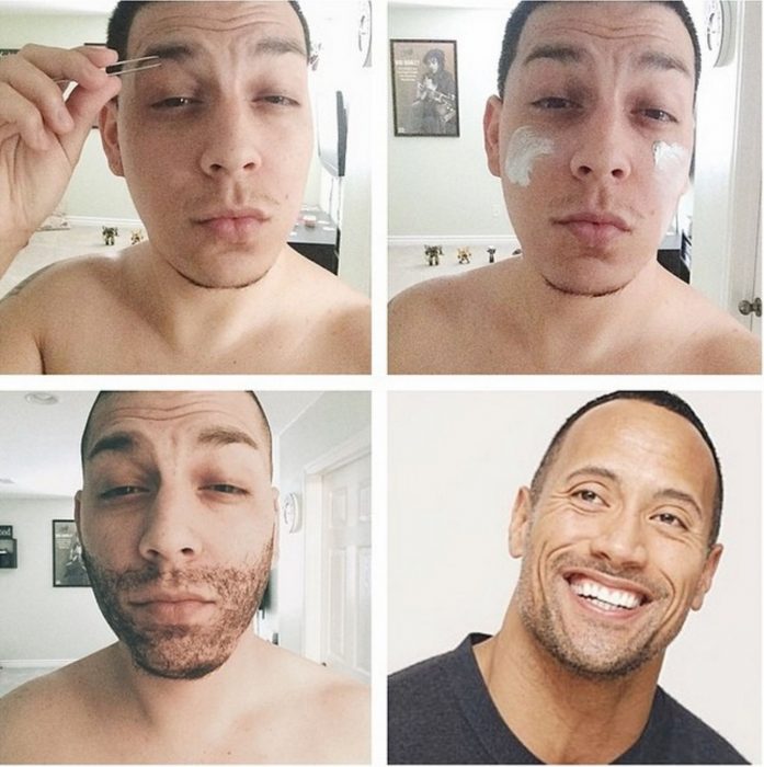 #makeuptransformation La roca 