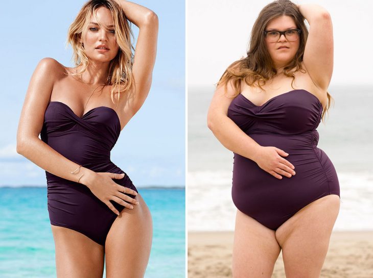 Kristin empleada de buzzfeed imitando a modelo 