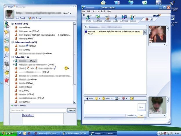 sesión de MSN Messenger 