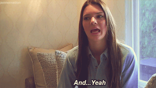 GIF kendall jenner diciendo oh yeah! 
