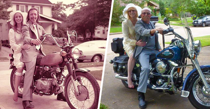 Pareja RECREA de forma adorable sus fotos de BODA 40 años después ¡El amor eterno sí existe!