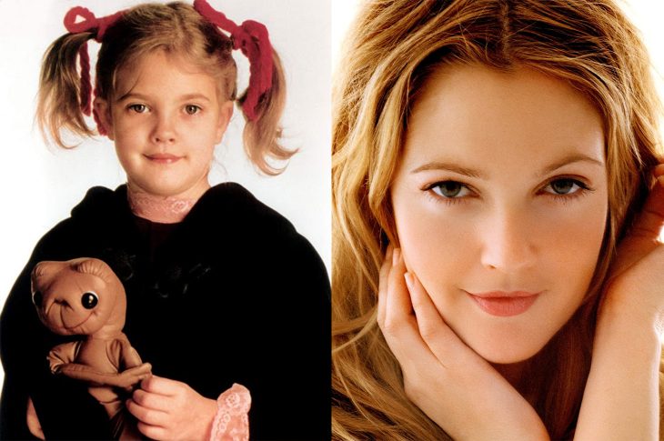 El antes y el después de Drew Barrymore