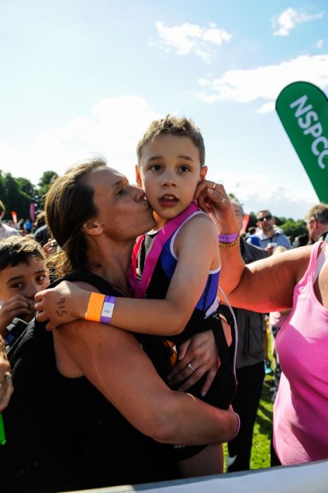 Bailey Matthews al finalizar el triatlón 