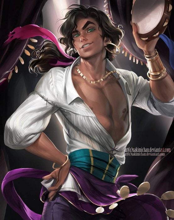 Versión masculina de Esmeralda del Jorobado de Notre Dame 