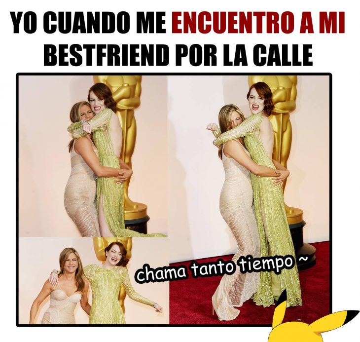 Meme de cuando te encuentras a tu mejor amiga en la calle 