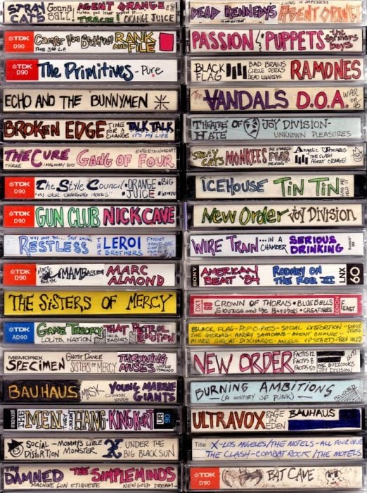 Casettes grabados bandas 90s