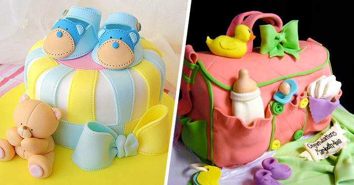 20 Deliciosos y divertidos PASTELES para un Baby Shower