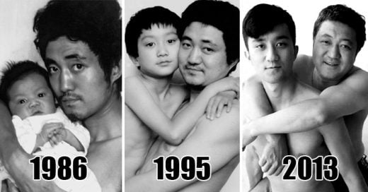 Padre e hijo se toman la MISMA foto durante 28 años, hasta que al FINAL algo cambió