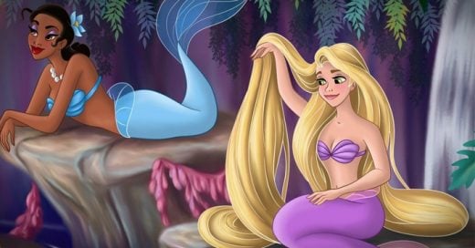 Así es como LUCIRÍAN las princesas de Disney si fueran como Ariel ‘LA SIRENITA’