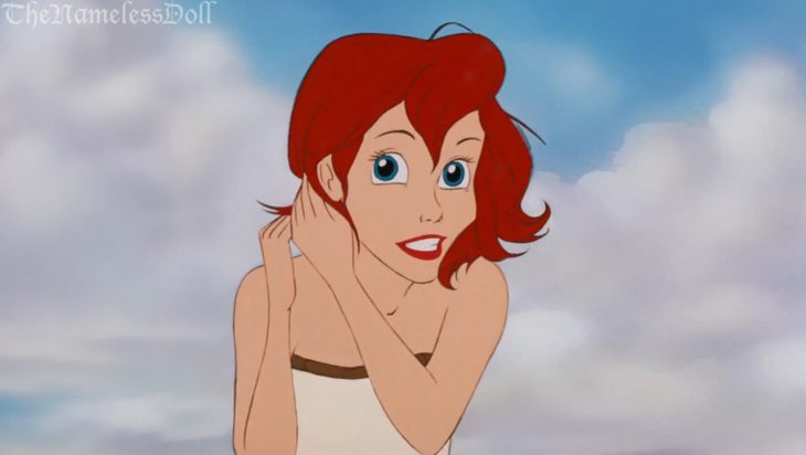 Princesa Ariel con el cabello corto 