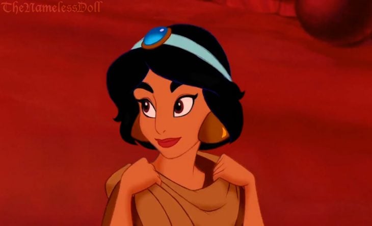 Princesa Jasmine con el cabello corto 