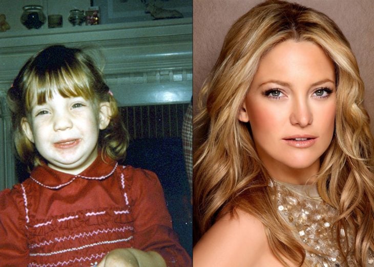 Kate Hudson antes cuando era niña y después como adulta 