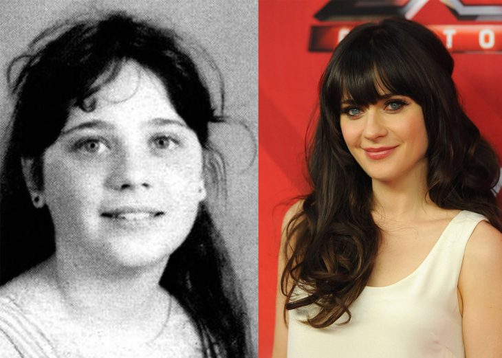 Zooey deschanel cuando era niña y después de adulta 