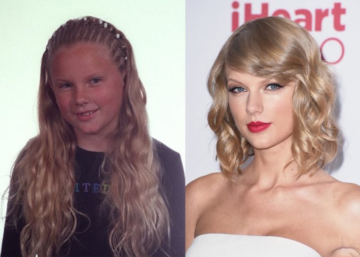 Taylor swift antes cuando era niña y después cuando es adulta 