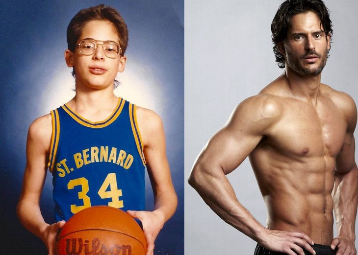 Joe Manganiello cuando era niño y despuès de adulto 