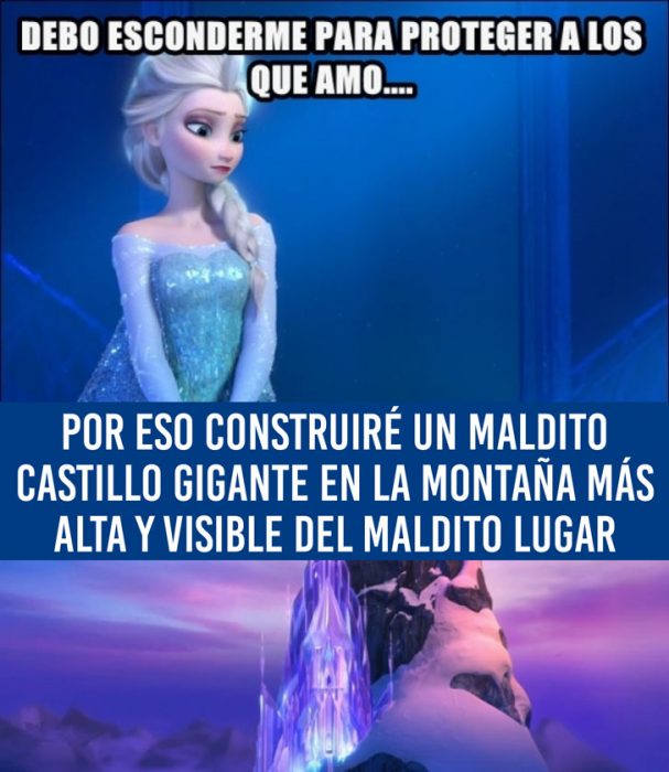 princesa elsa en su castillo 