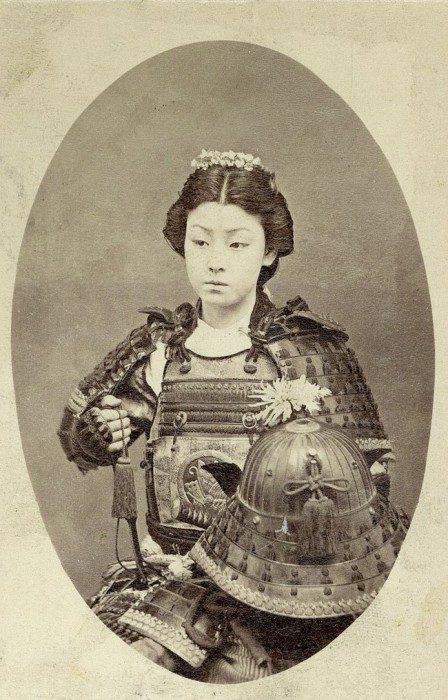 Guerrera samurai de 1800