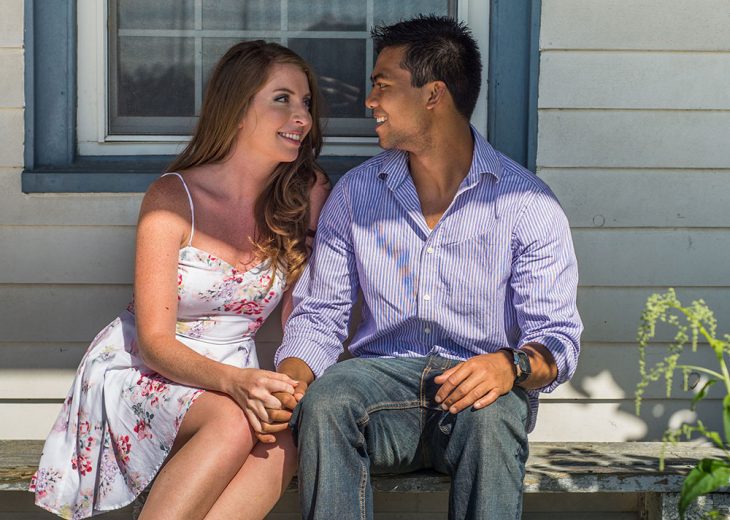 Solomon junto a su novia Carter antes de enterarse que él tenia cáncer 