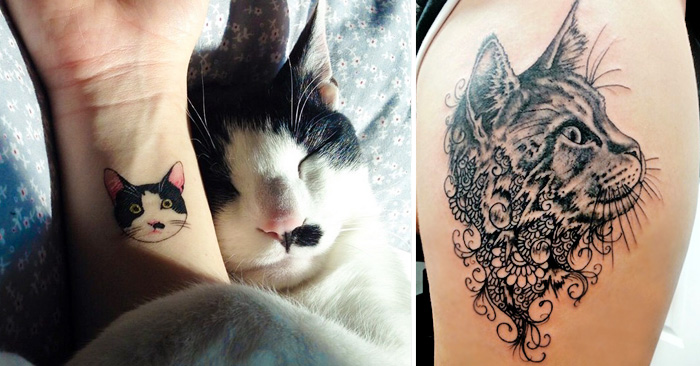 30 TATUAJES de gatos que a todo amante de los FELINOS les encantarán