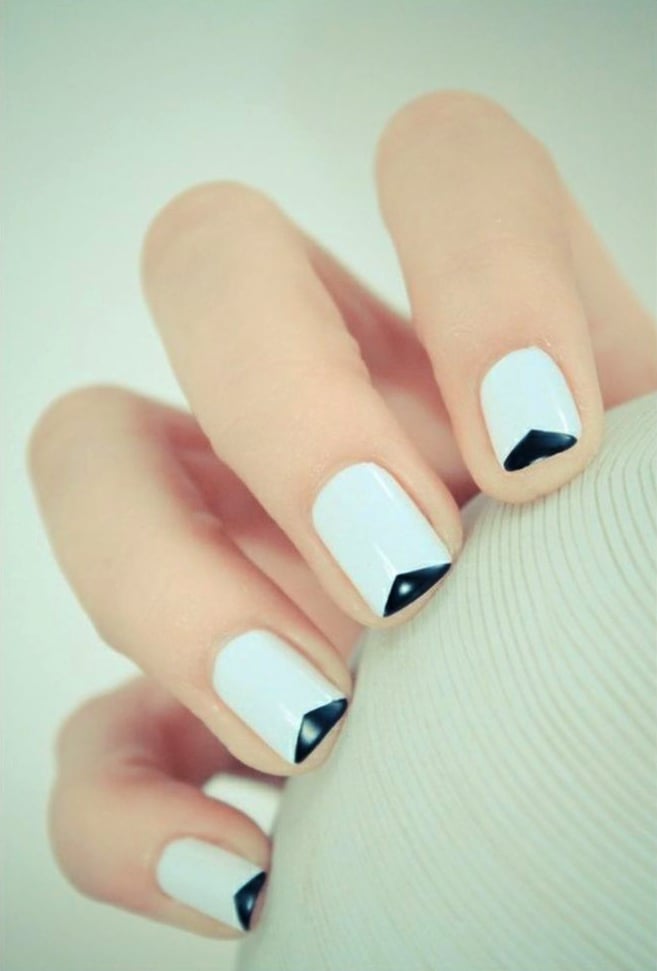 40 Increíbles diseños en blanco y negro para pintar tus uñas