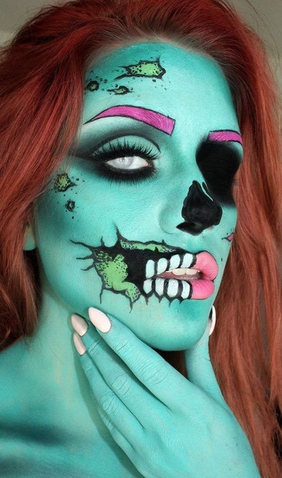 25 Ideas para tener un maquillaje aterrador en halloween