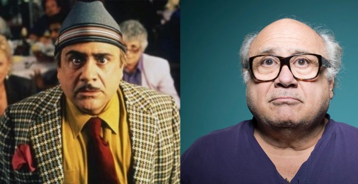 Danny Devito interpretando el papel de harry en la película matilda y después cuando es un viejo