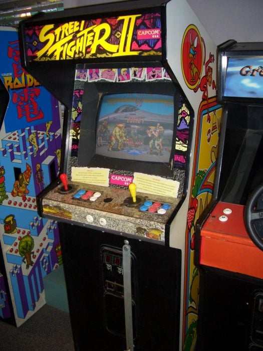 Máquina arcade de street fighter